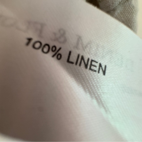 Denim & Flower Ricky Singh Shirt Men L Beige Short Sleeve Button Up Linen Resort - Picture 5 of 11